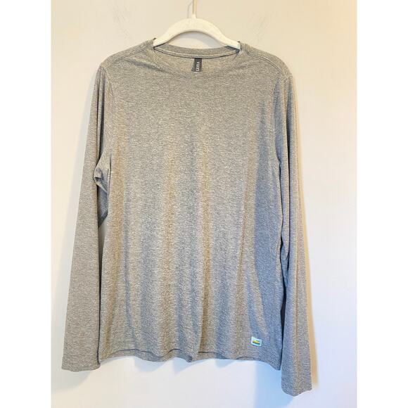 Vuori Long Sleeve Strato Tech Tee in Heather Grey Men's sz. S - Picture 2 of 6